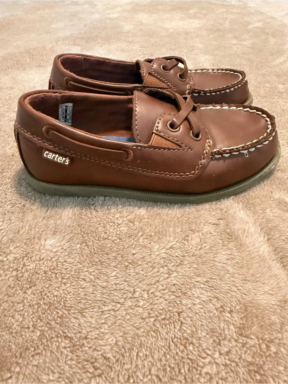 Carter's Brown Moccasin Boat Shoes for Kids